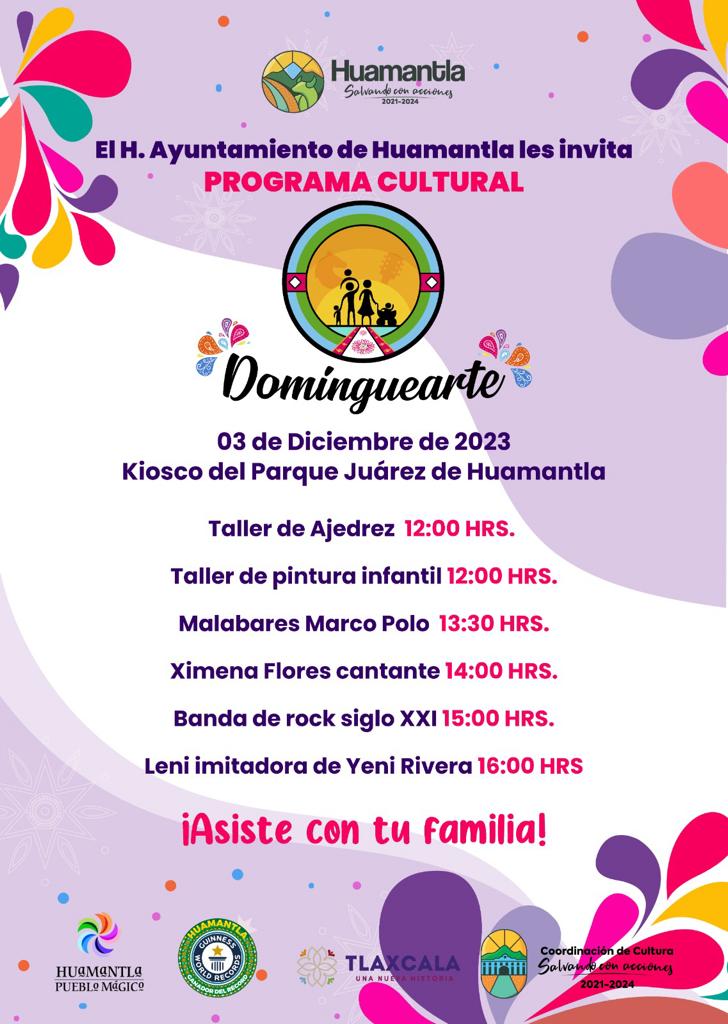 INICIA EL ÚLTIMO MES DEL AÑO CON UNA EDICIÓN MÁS DE DOMINGUEARTE EN&nbsp;HUAMANTLA