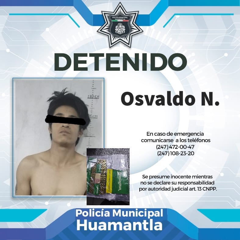 ATRAPA POLICÍA DE HUAMANTLA A HOMBRE ARMADO CON RIFLE Y 350 CARTUCHOS ÚTILES 
