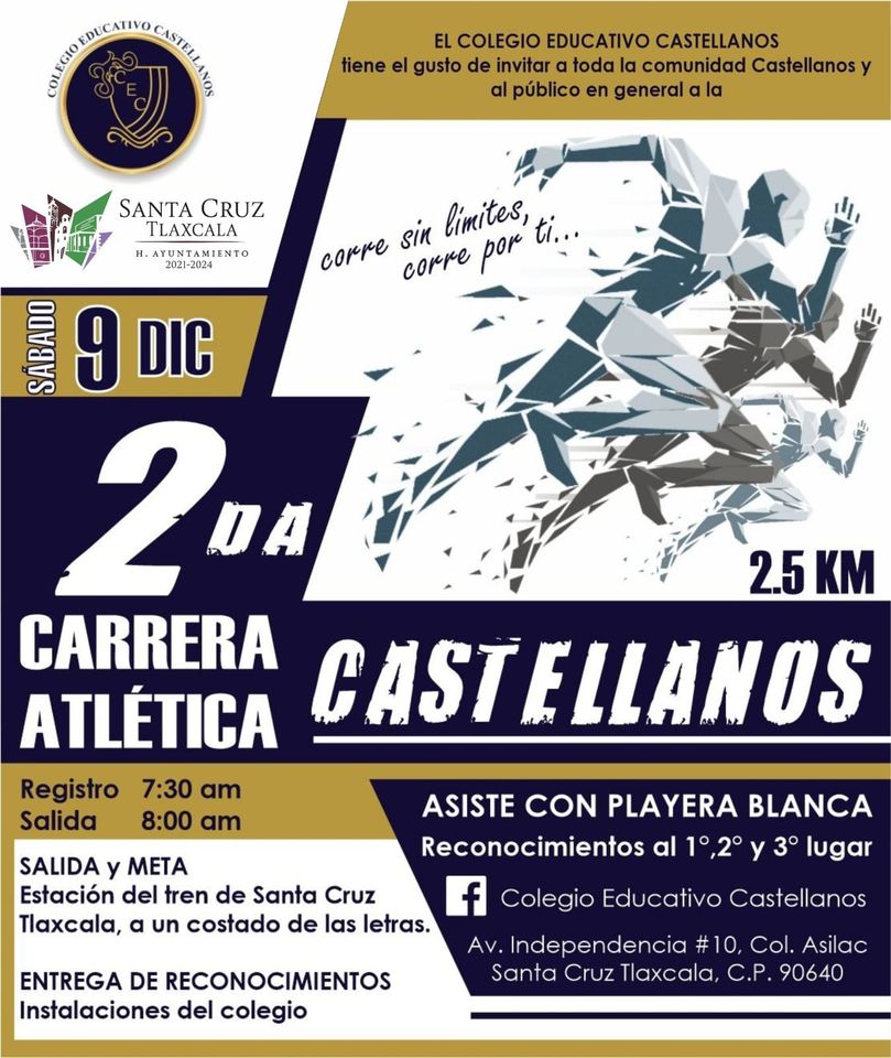 PARTICIPA EN LA 2da CARRERA ATLÉTICA CASTELLANOS EN SANTA CRUZ&nbsp;TLAXCALA