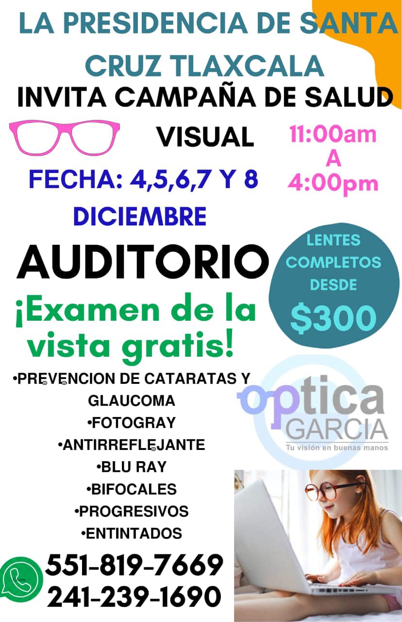 CAMPAÑA DE SALUD VISUAL EN SANTA CRUZ&nbsp;TLAXCALA