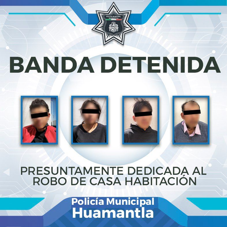 DESARTICULA POLICÍA DE HUAMANTLA A BANDA DEDICADA AL ROBO DE CASA&nbsp;HABITACIÓN