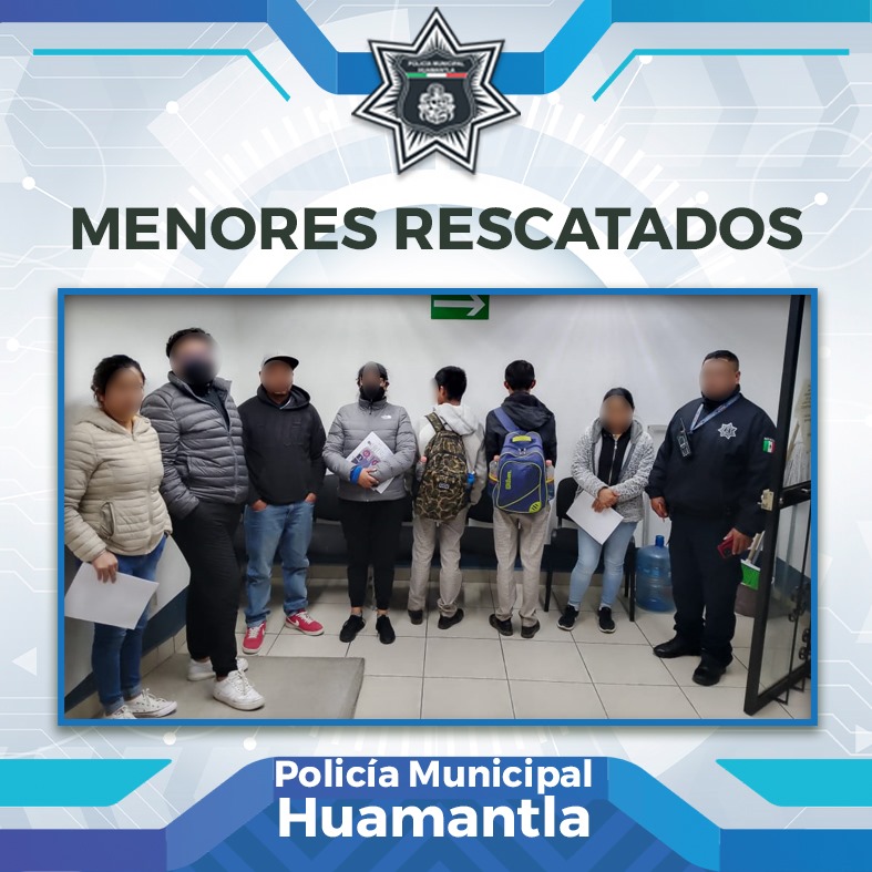 REÚNE POLICÍA DE HUAMANTLA A DOS MENORES REPORTADOS COMO NO LOCALIZADOS CON SUS&nbsp;FAMILIAS