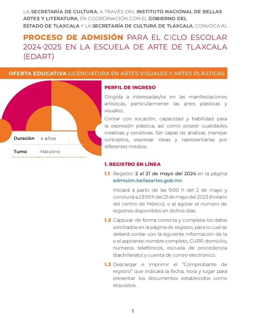 APERTURA SECRETARÍA DE CULTURA CONVOCATORIA PARA NUEVAS LICENCIATURAS ARTÍSTICAS EN&nbsp;TLAXCALA