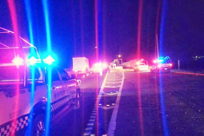 POLICÍA DE HUAMANTLA BRINDA ABANDERAMIENTO EN PERCANCE VIAL SOBRE LA CARRETERA&nbsp;MÉXICO-VERACRUZ