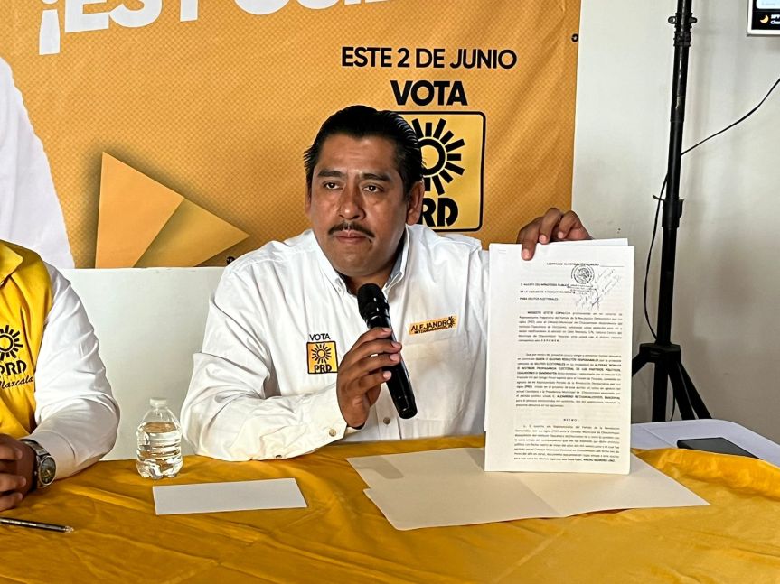 Evidencian ataques de Nico N. e Israel N. contra la propaganda del candidato del PRD a la alcaldía de&nbsp;Chiautempan