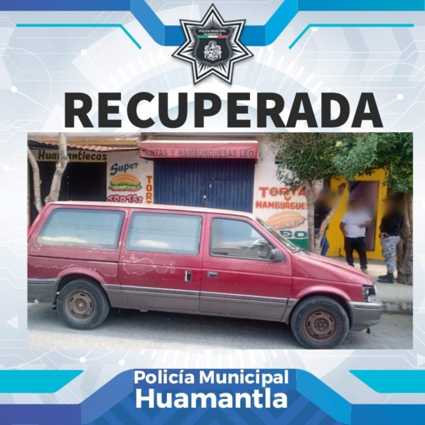 LOCALIZA POLICÍA MUNICIPAL DE HUAMANTLA CAMIONETA REPORTADA COMO&nbsp;ROBADA