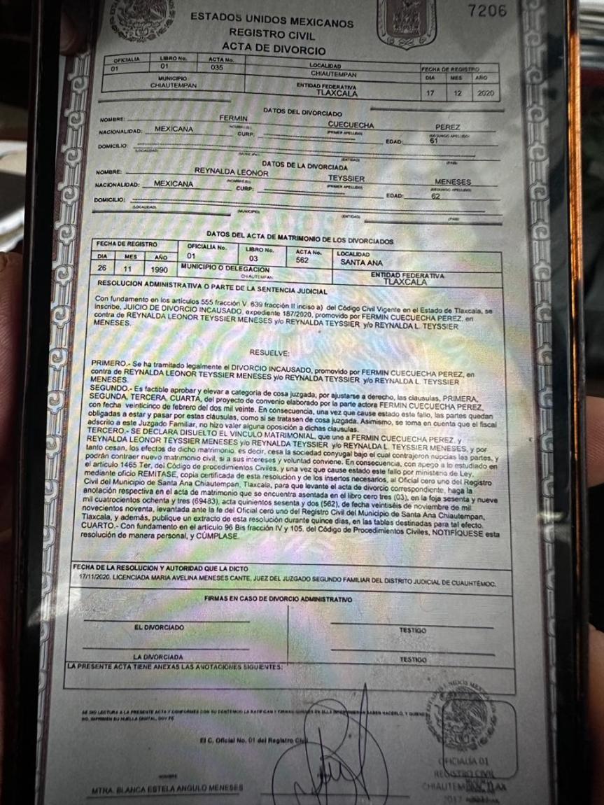 Incurrió Blanca Ángulo en falsificación de acta de divorcio cuando era jueza de Registro Civil de&nbsp;Chiautempan