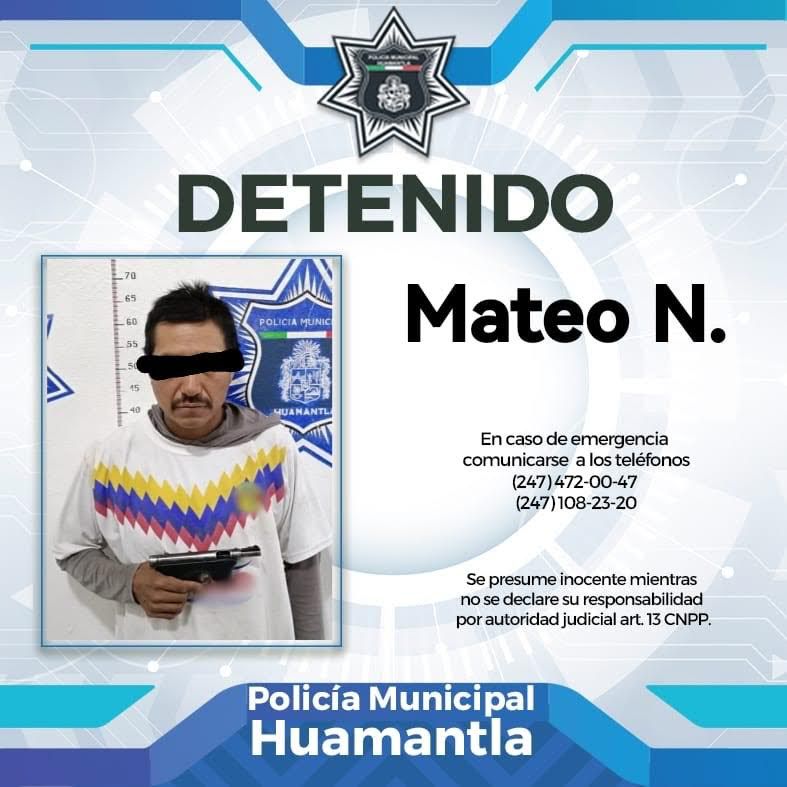 PROTEGE POLICÍA DE HUAMANTLA A MUJER DE SER ARROLLADA POR SU EX PAREJA QUIEN TAMBIÉN PORTABA UN&nbsp;ARMA