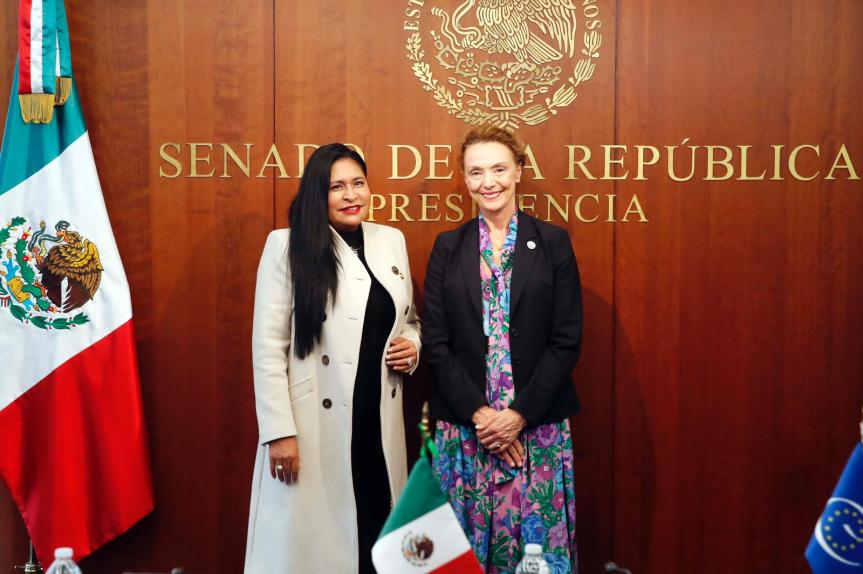 México y Consejo de Europa comparten propósitos democráticos, afirma la presidenta del&nbsp;Senado