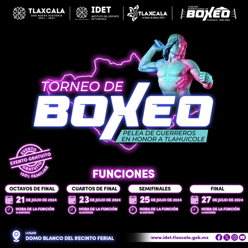 REALIZARÁ WBC E IDET TORNEO AMATEUR DE BOXEO “PELEA DE GUERREROS EN HONOR A&nbsp;TLAHUICOLE”