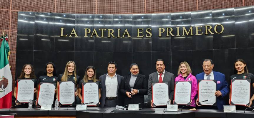 Reconoce Presidenta del Senado a Selección Mexicana de Gimnasia Rítmica que participará en Juegos Olímpicos de París&nbsp;2024