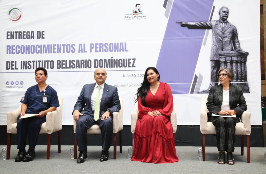 Senado de la República entrega reconocimientos a personal del Instituto Belisario&nbsp;Domínguez