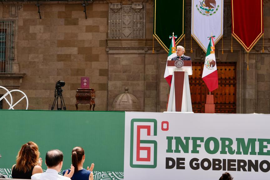 ASISTE LORENA CUÉLLAR AL SEXTO INFORME DE GOBIERNO DEL PRESIDENTE ANDRÉS MANUEL LÓPEZ&nbsp;OBRADOR