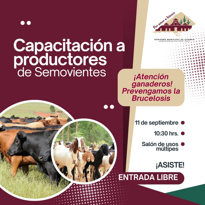 Convoca SIA y Ayuntamiento de Ixtenco a capacitación para productores de&nbsp;semovientes