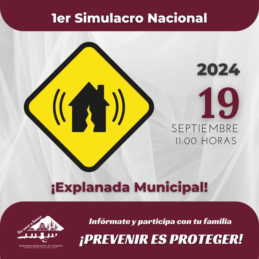 Ixtenco se prepara para el Macro Simulacro Nacional&nbsp;2024