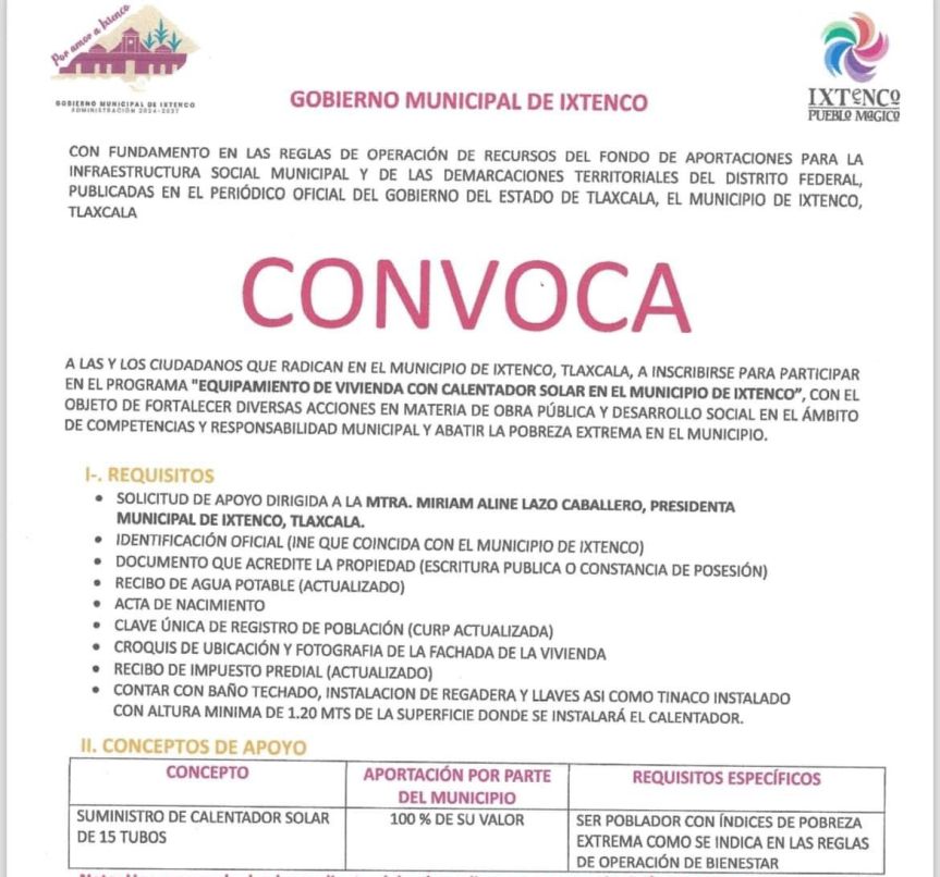 Arranca en Ixtenco el programa social equipamiento de vivienda con calentadores solares por tu&nbsp;Bienestar