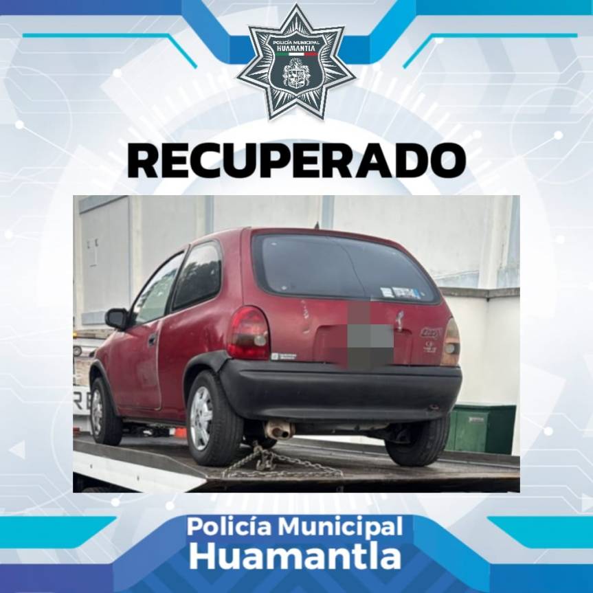 RECUPERA POLICÍA MUNICIPAL UN AUTO CON REPORTE DE&nbsp;ROBO