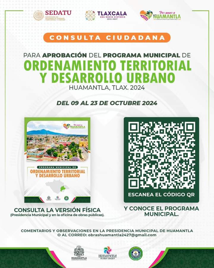 INICIA EN HUAMANTLA CONSULTA CIUDADANA SOBRE EL PROGRAMA DE ORDENAMIENTO TERRITORIAL Y DESARROLLO&nbsp;URBANO