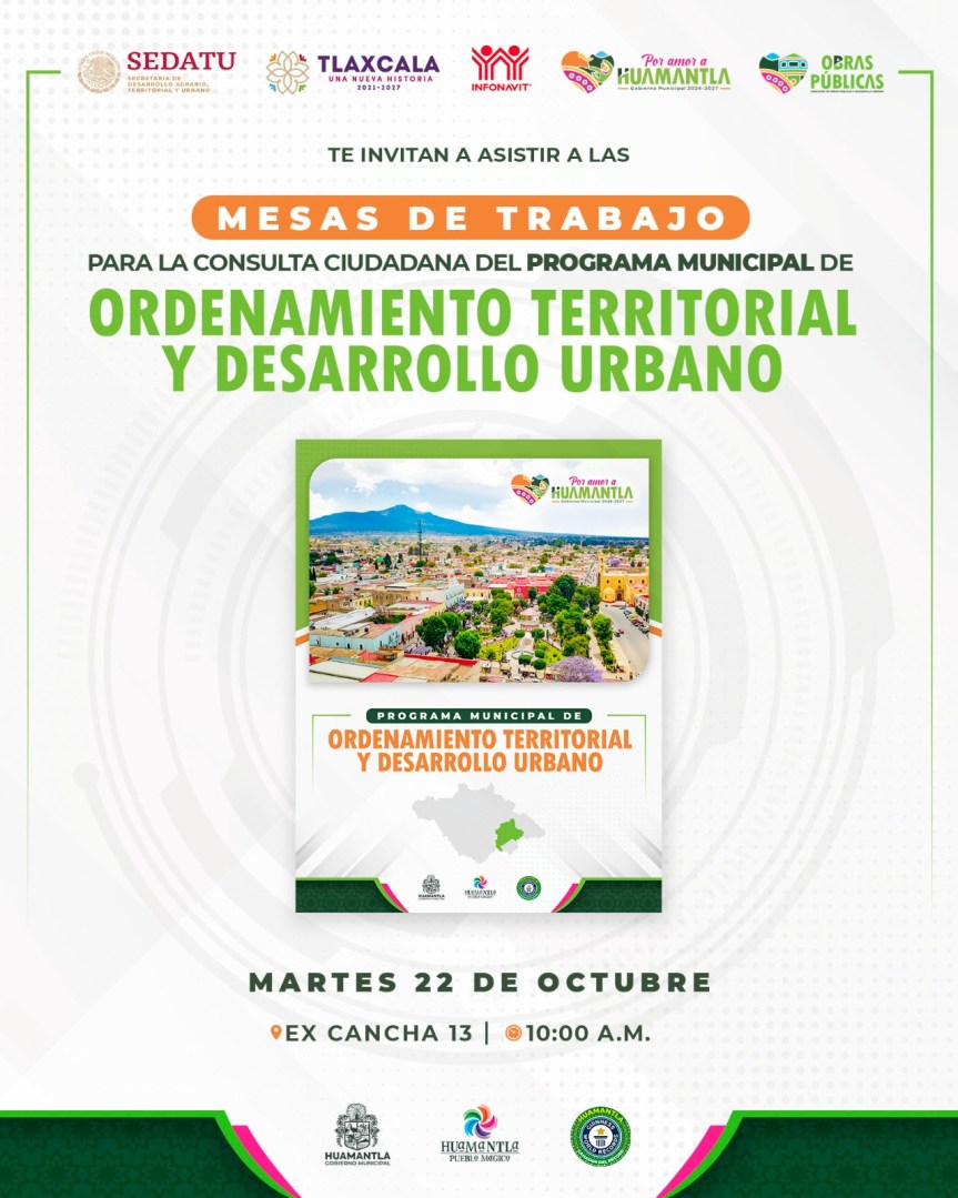 INVITA HUAMANTLA A MESA DE CONSULTA SOBRE REORDENAMIENTO TERRITORIAL Y DESARROLLO&nbsp;URBANO
