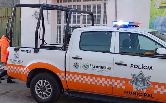 RESGUARDA POLICÍA DE HUAMANTLA ZONA DE HALLAZGO DE PERSONA&nbsp;SUSPENDIDA