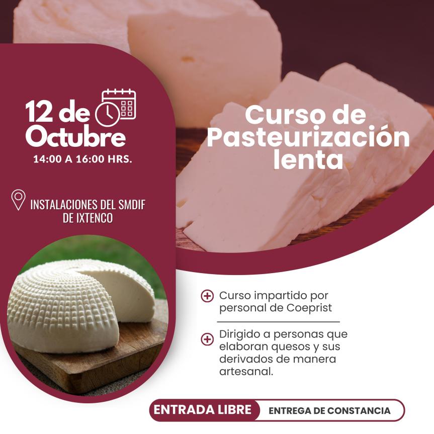 Convoca Ixtenco a curso de pasteurización lenta 
