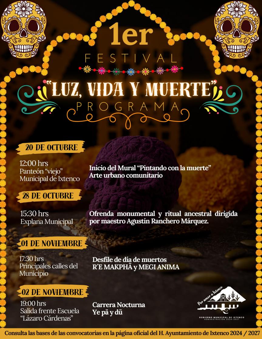 Presenta Ixtenco Festival de Día de Muertos: «Luz, vida y muerte»&nbsp;2024