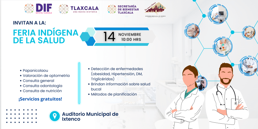 Llega a Ixtenco la feria del indígena otorgando de manera gratuita servicios de&nbsp;salud