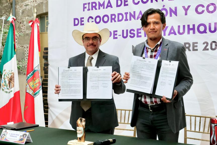 Firma Ayuntamiento de Yauhquemehcan – SEPE-USET convenio Territorial de Coordinación y&nbsp;Concurrencia