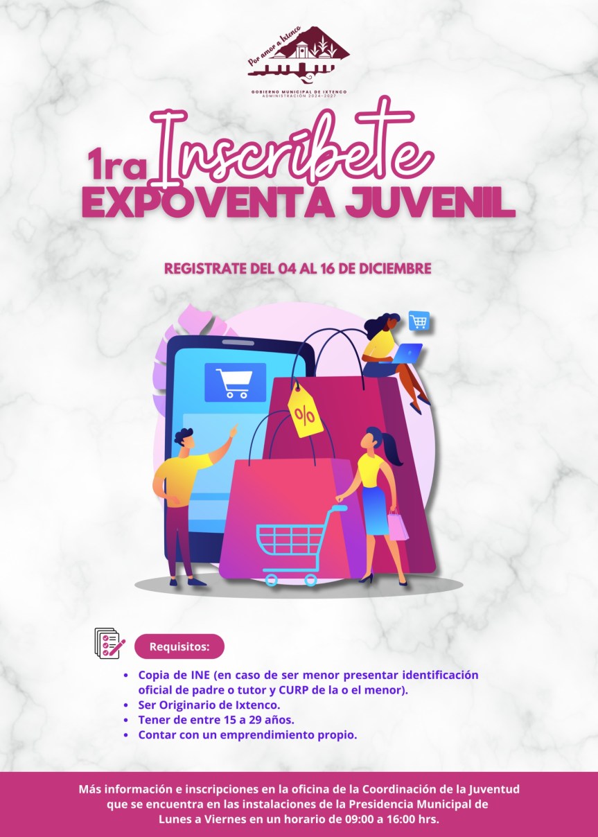 Convoca Gobierno de Ixtenco a primera “Expo venta&nbsp;Juvenil”