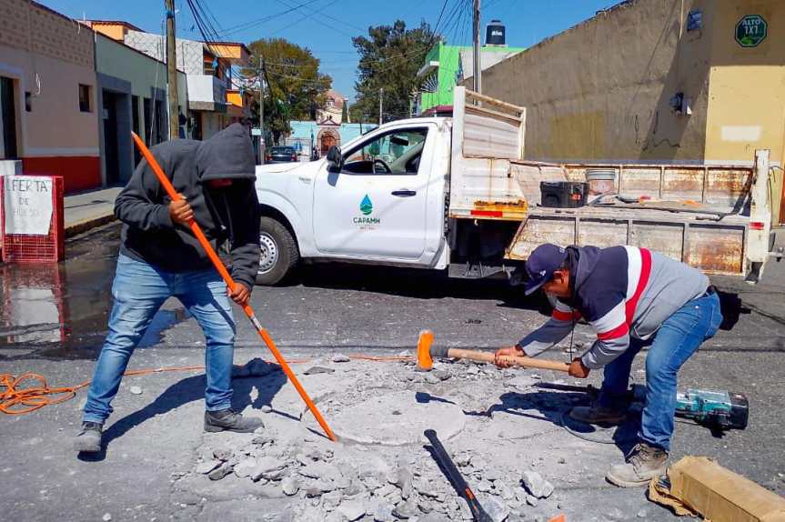 DESAZOLVA LA CAPAMH DRENAJE QUE ACUMULABA EXCESO DE DESECHOS EN EL&nbsp;CALVARIO