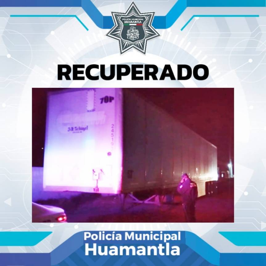POLICÍA MUNICIPAL DE HUAMANTLA RECUPERA CAJA SECA CON REPORTE DE&nbsp;ROBO