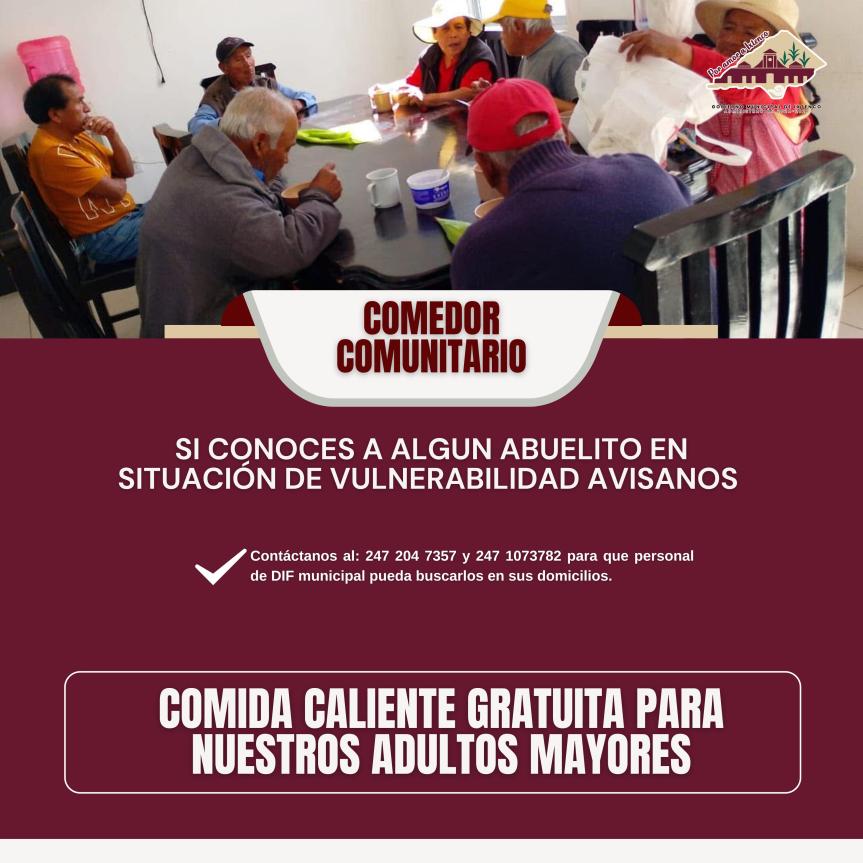 Ofrece SMDIF de Ixtenco alimentos gratuitos a adultos mayores en situación de&nbsp;vulnerabilidad
