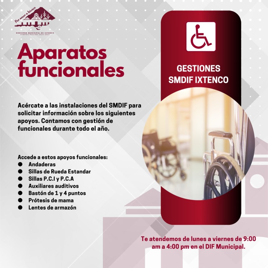 El SMDIF de Ixtenco ofrece apoyos permanentes en gestión de aparatos&nbsp;funcionales