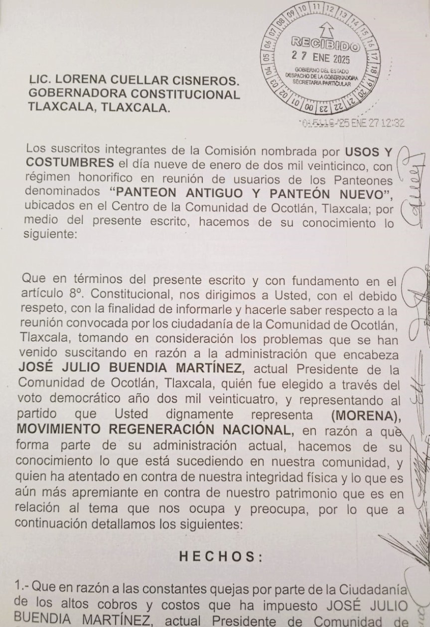 ABUSO DE AUTORIDAD EN OCOTLÁN POR PARTE DEL PRESIDENTE DE COMUNIDAD: ACUSAN&nbsp;HABITANTES