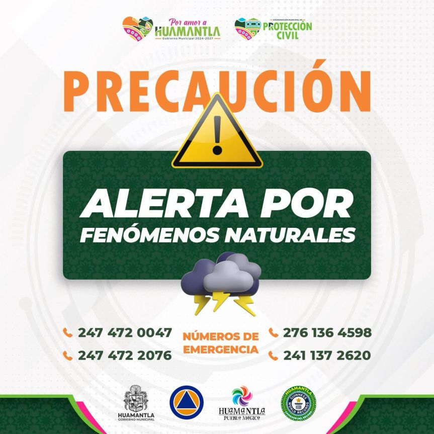 ACTIVA GOBIERNO MUNICIPAL DE HUAMANTLA PROTOCOLOS DE ATENCIÓN A CIUDADANÍA POR FUERTE&nbsp;GRANIZADA