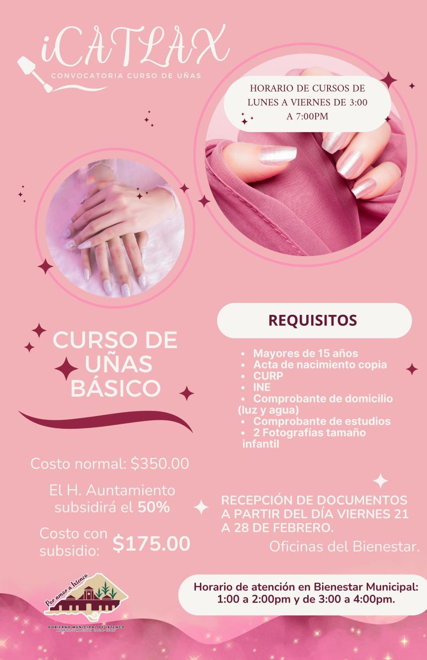 ICATLAX iniciará curso de colocación de uñas básico en&nbsp;Ixtenco