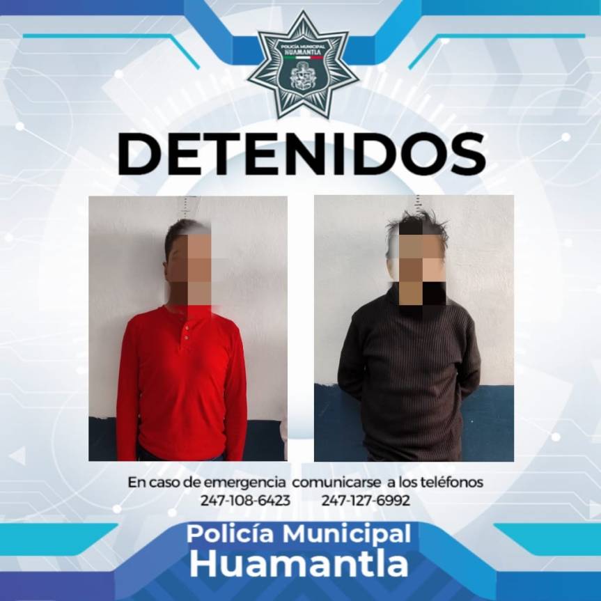 POLICÍA MUNICIPAL DE HUAMANTLA DETIENE A DOS HOMBRES POR ESCANDALIZAR EN LA VÍA&nbsp;PÚBLICA