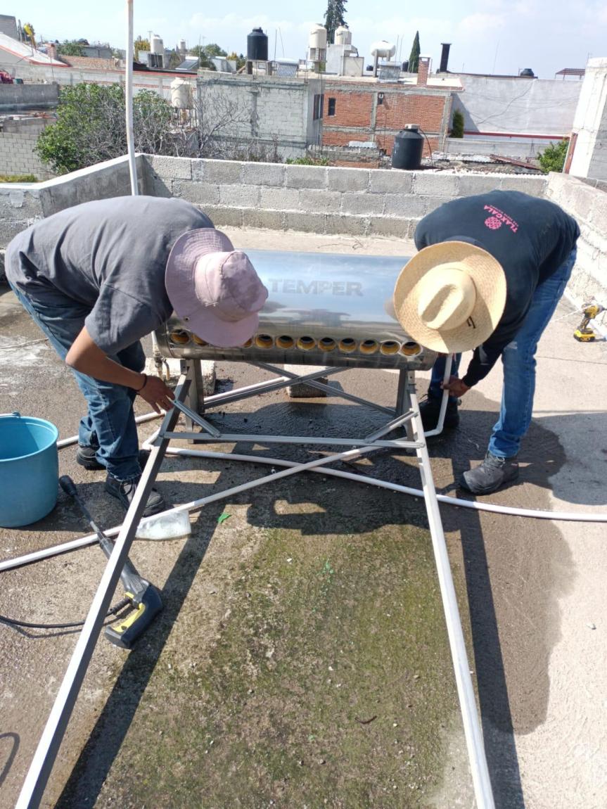 Concluye programa de mantenimiento de calentadores solares en Ixtenco con subsidio del 50 por&nbsp;ciento