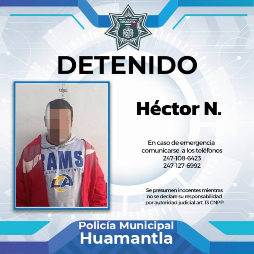 DETIENE POLICÍA DE HUAMANTLA A HOMBRE QUE INTENTÓ SUSTRAER A NIETA DE SU EX&nbsp;PAREJA
