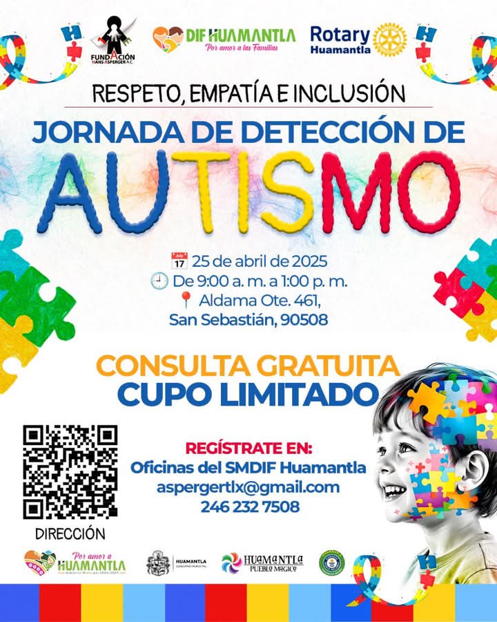 EL SMDIF HUAMANTLA Y CLUB ROTARIO SUMAN ESFUERZOS EN JORNADA GRATUITA DE DETECCIÓN DE&nbsp;AUTISMO