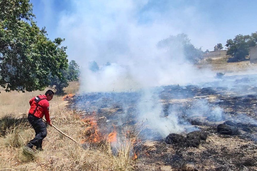 PROTECCIÓN CIVIL Y POLICÍA DE HUAMANTLA EXTINGUEN NUEVOS INCENDIOS EN LOS PILARES Y&nbsp;YANCUITLALPAN