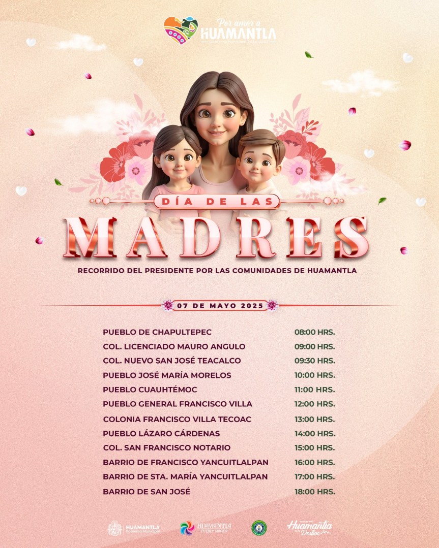 INICIARÁ GOBIERNO DE HUAMANTLA ESTE MIÉRCOLES LA CARAVANA DE OBSEQUIOS PARA LAS&nbsp;MAMÁS