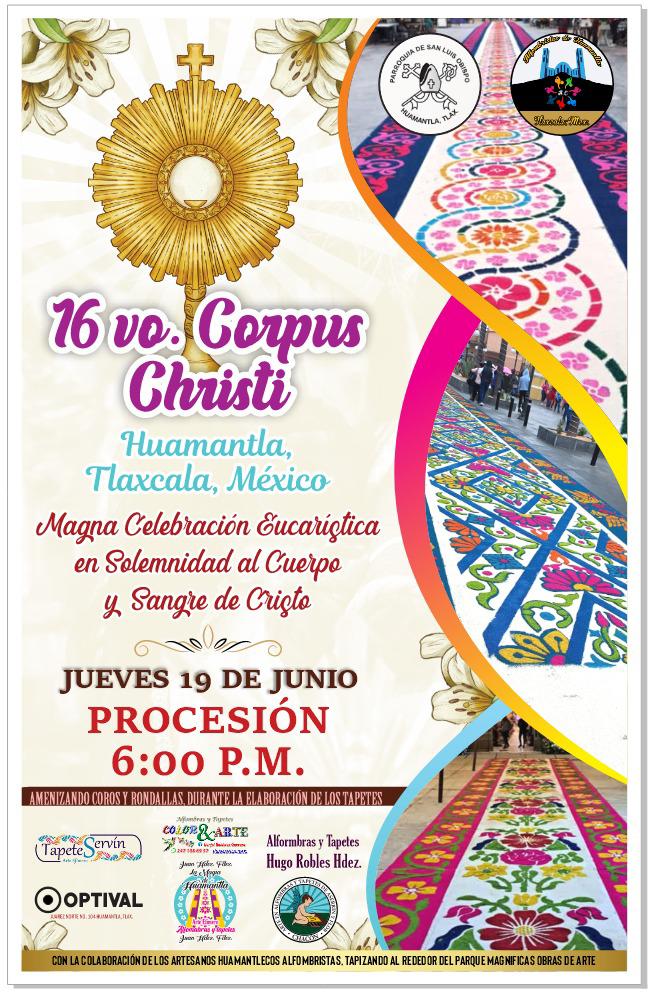 Se realizará en Huamantla Magna Celebración Eucarística de Corpus Christi&nbsp;2025