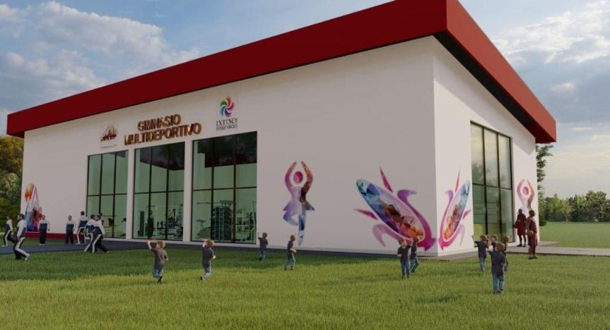 Primera etapa del Gimnasio Multideportivo en Ixtenco será una realidad gracias a la gestión de Aline Lazo&nbsp;Caballero