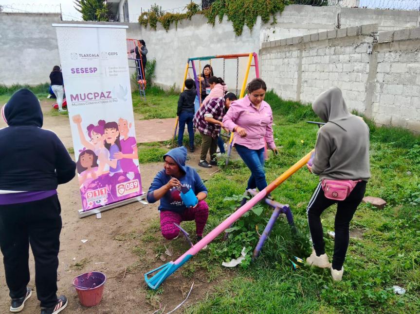 La Dirección de Seguridad Pública de Huamantla impulsa la recuperación de espacios públicos en comunidades del&nbsp;municipio