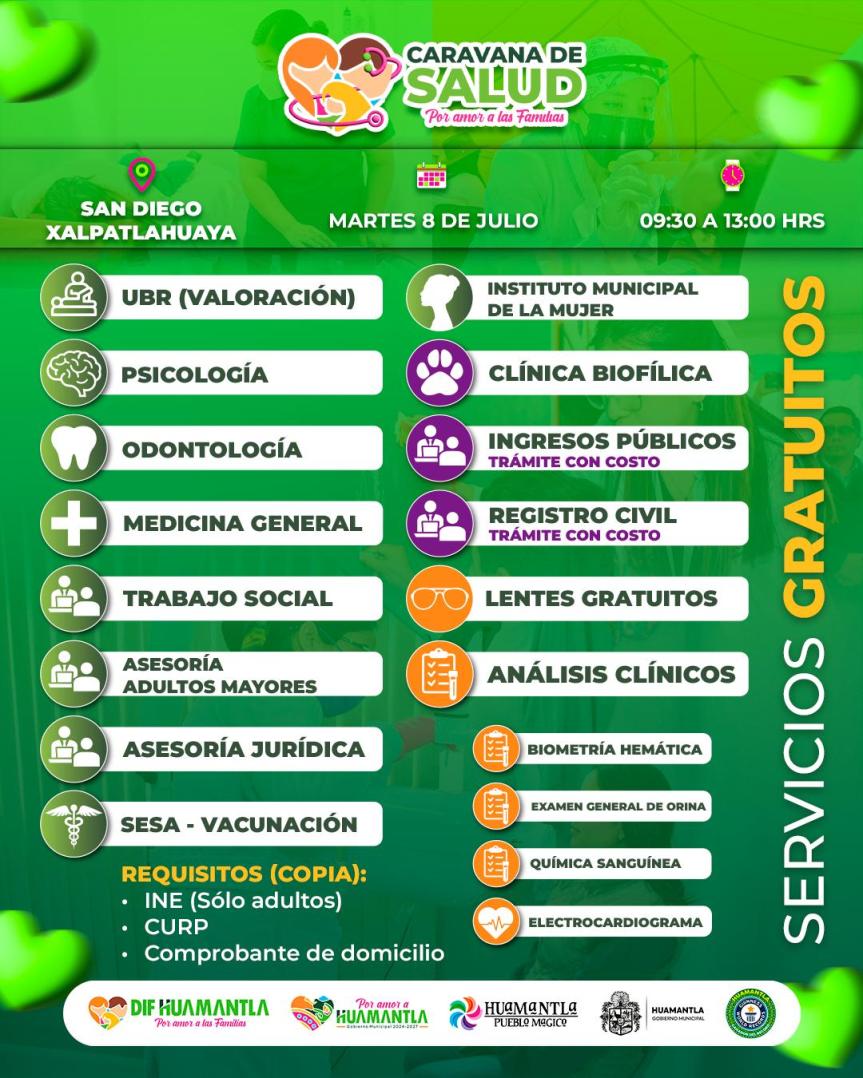 Lleva SMDIF Huamantla Caravana de Salud y Servicios a San Diego&nbsp;Xalpatlahuaya