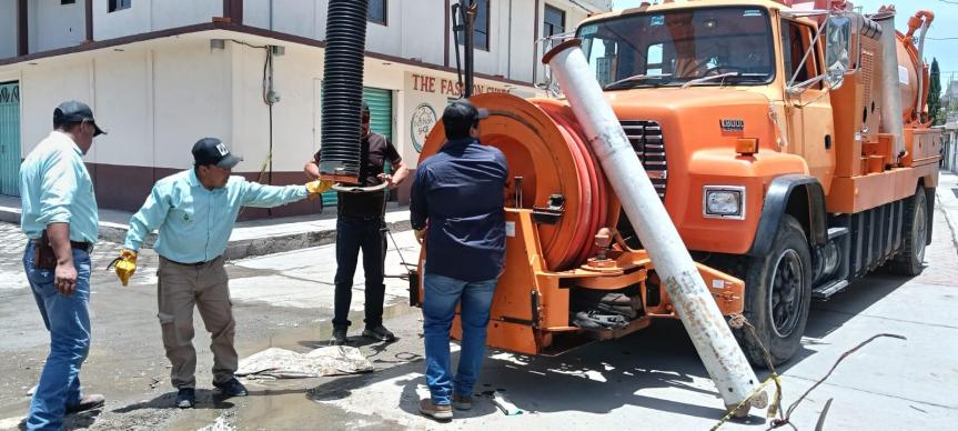 CAPAMH inicia trabajos de rehabilitación de drenajes con unidad Vactor; Xicohténcatl, la primera comunidad&nbsp;atendida