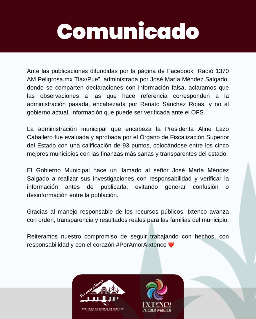 Administración de Aline Lazo entre los 5 mejores municipios con finanzas sanas; desmienten información falsa difundida en redes&nbsp;sociales