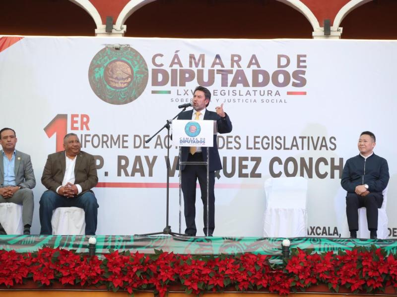 Diputado Ray Vázquez Conchas rinde Primer Informe con hechos&nbsp;históricos