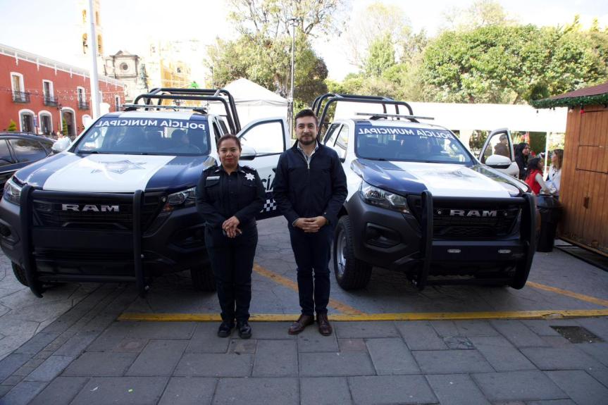 Entrega Salvador Santos Cedillo 2 nuevas patrullas equipadas para reforzar la seguridad de las familias de&nbsp;Huamantla